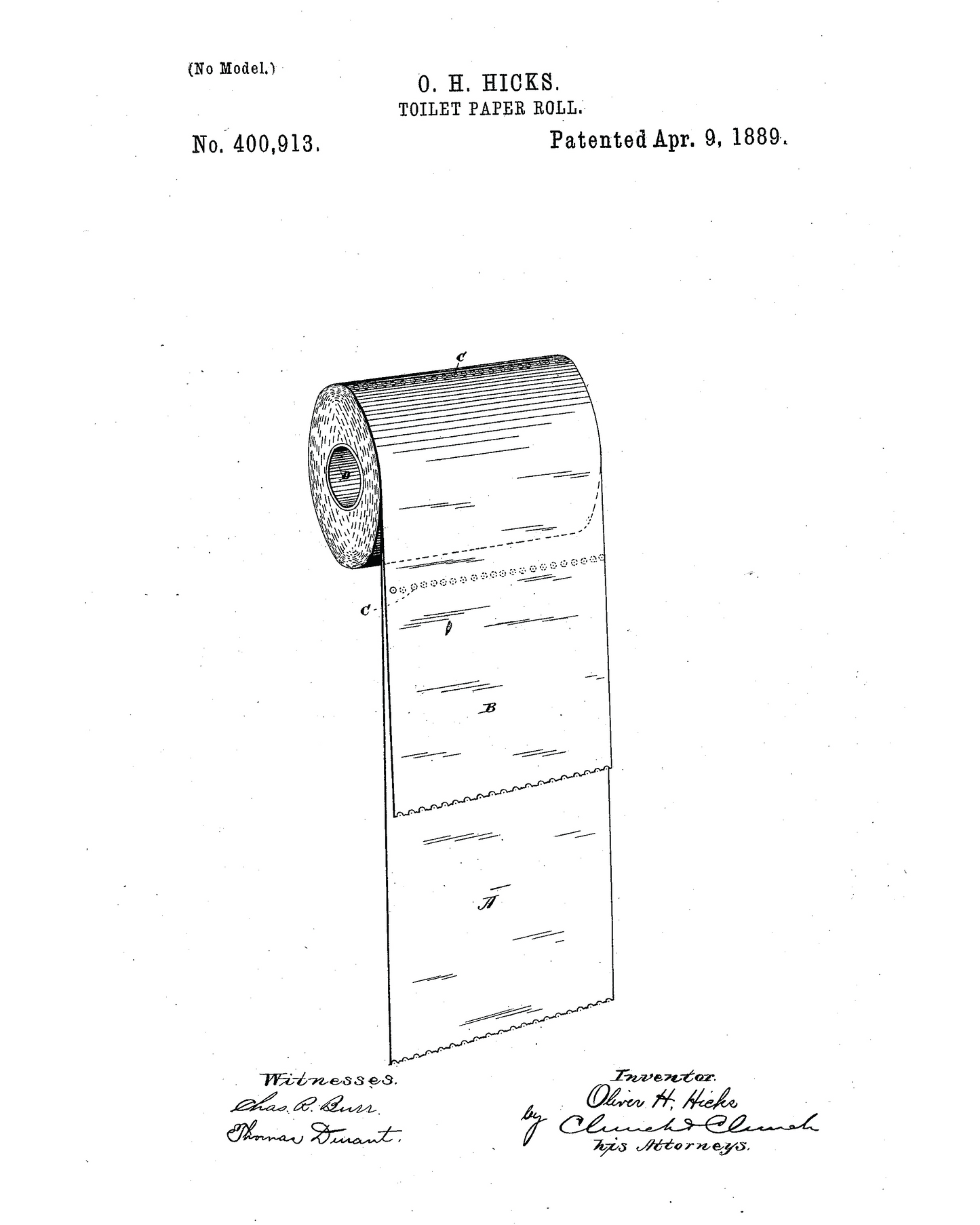 1889 Toilet Paper Roll