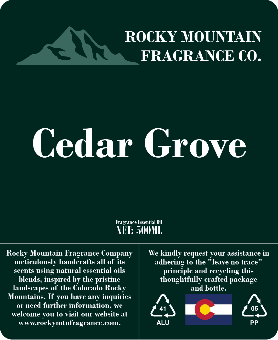Cedar Grove Fragrance Oil - Rocky Mountain Fragrance Co.
