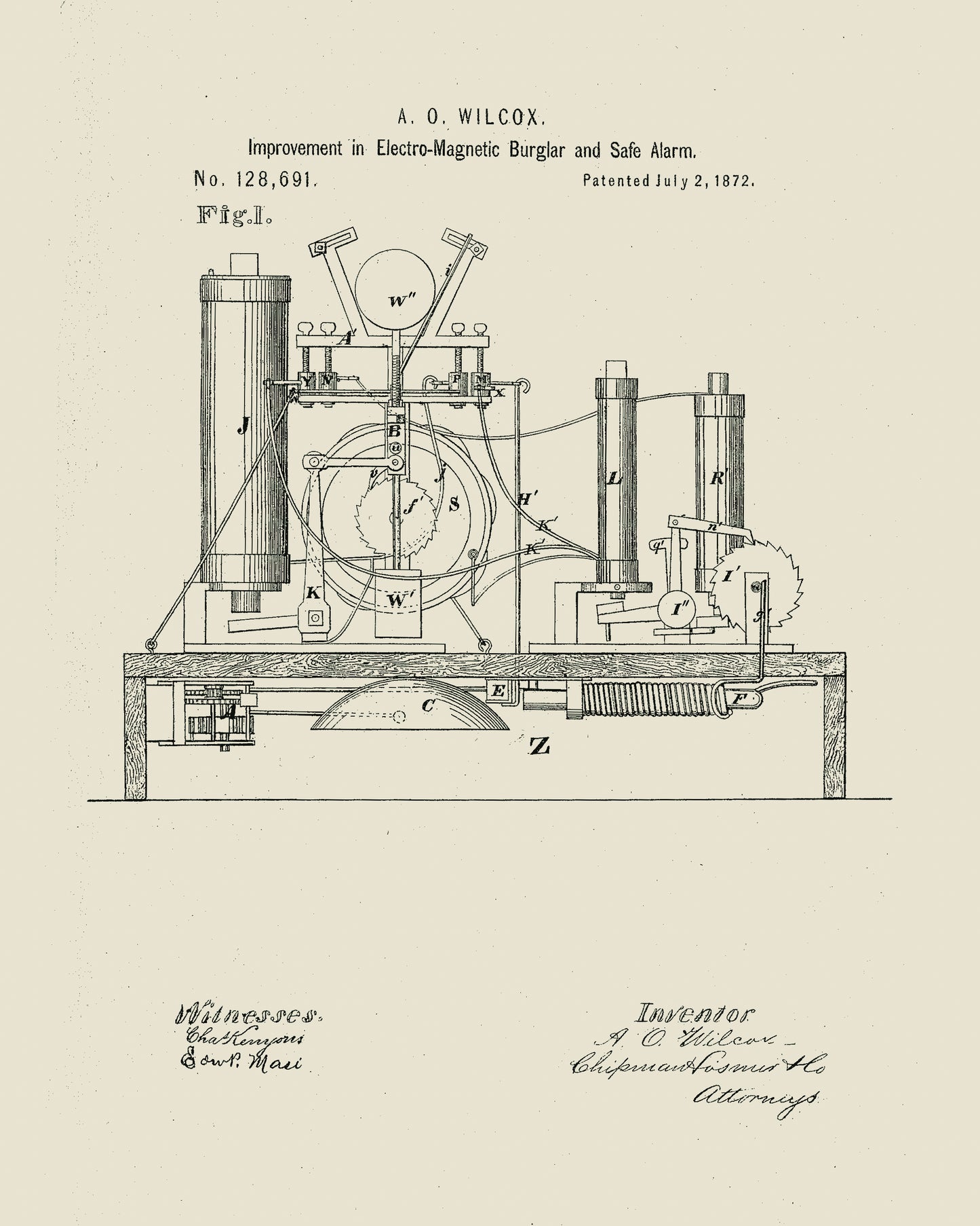 1872 Burgler and Safe Alarm