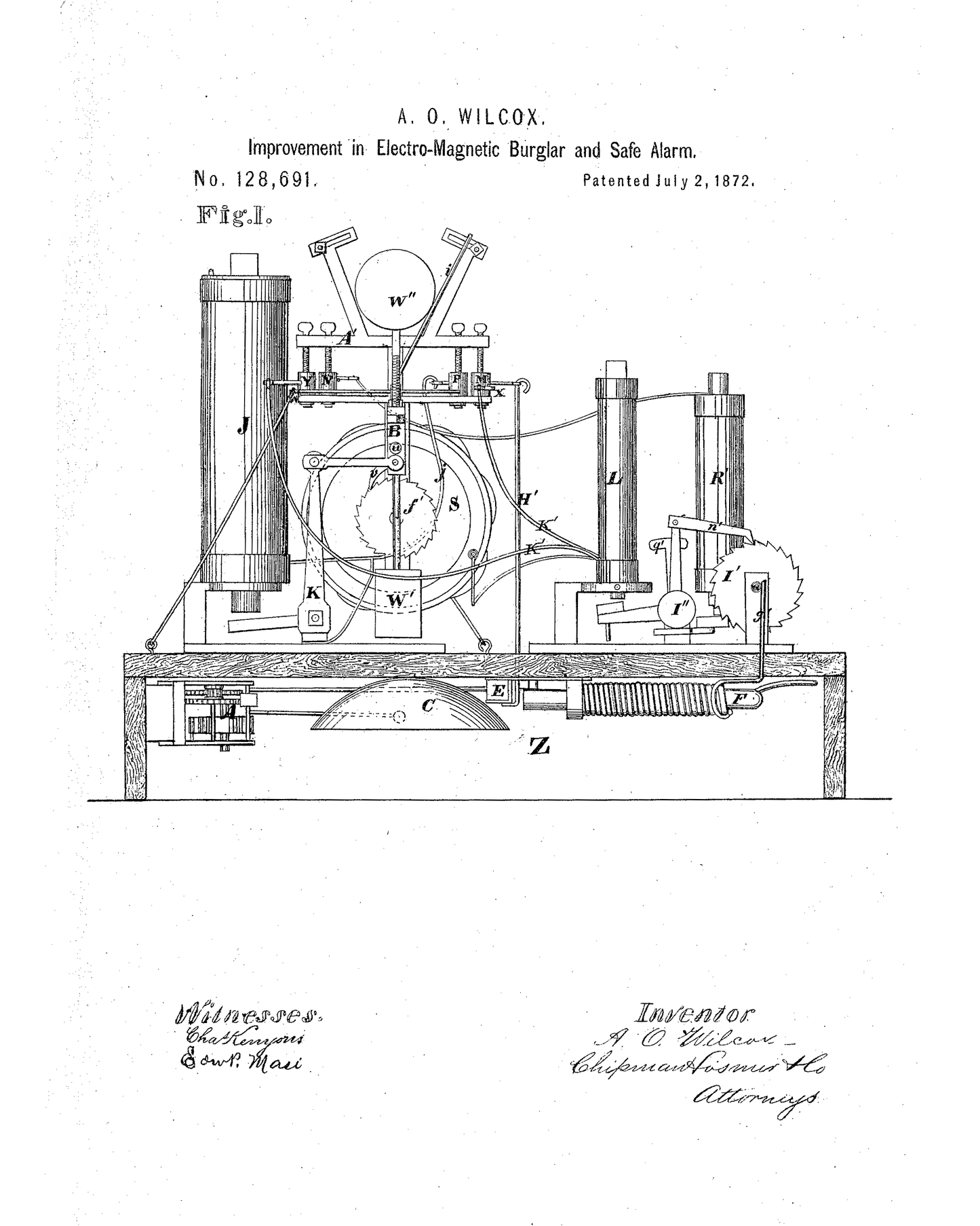 1872 Burgler and Safe Alarm