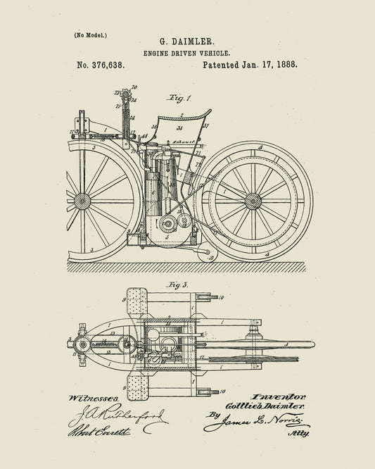 1888 Daimler Engine Driven Vehicle