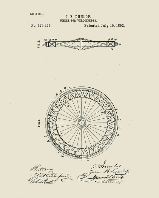 1892 Dunlop Bike Wheel