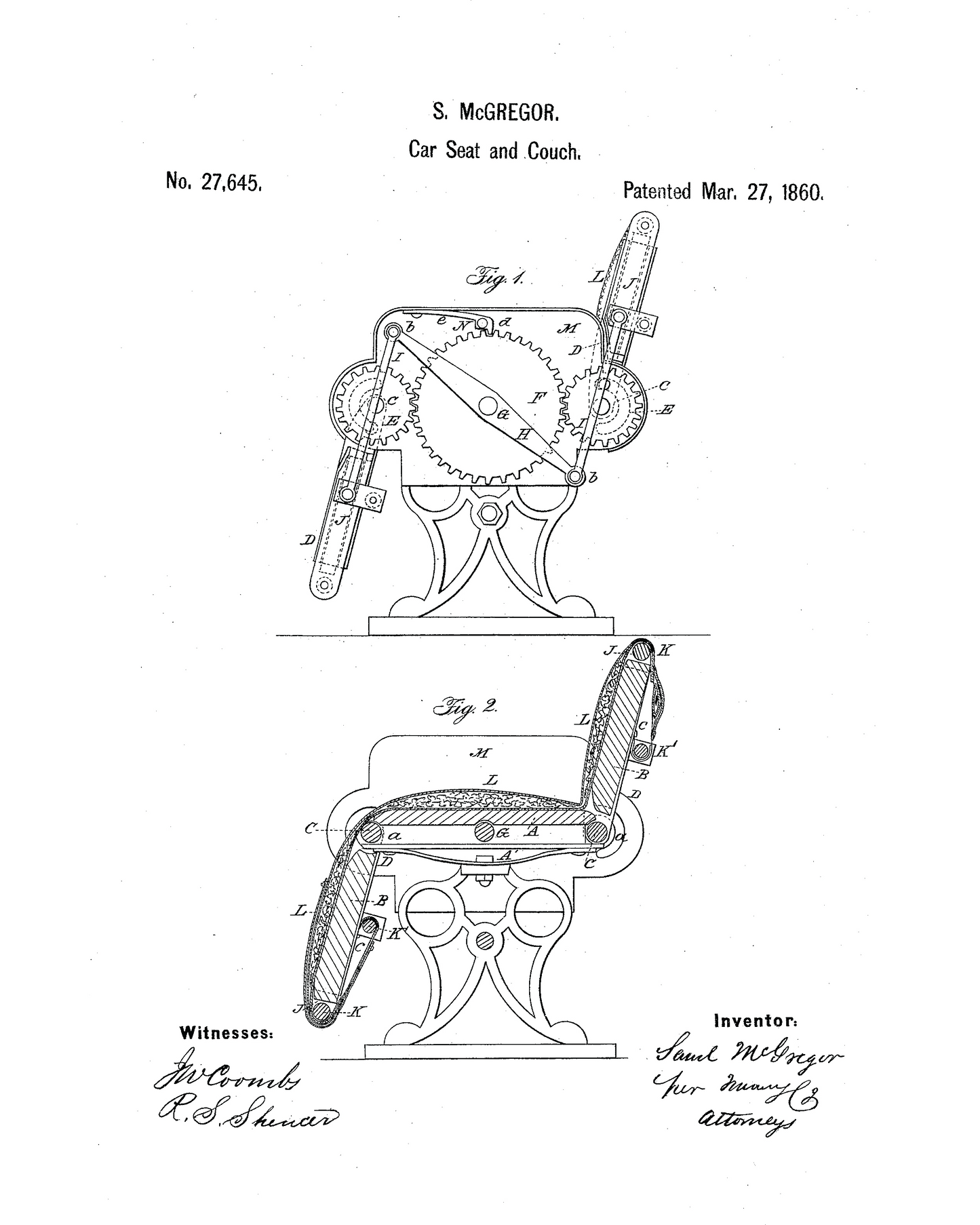 1860 Train Car Seat