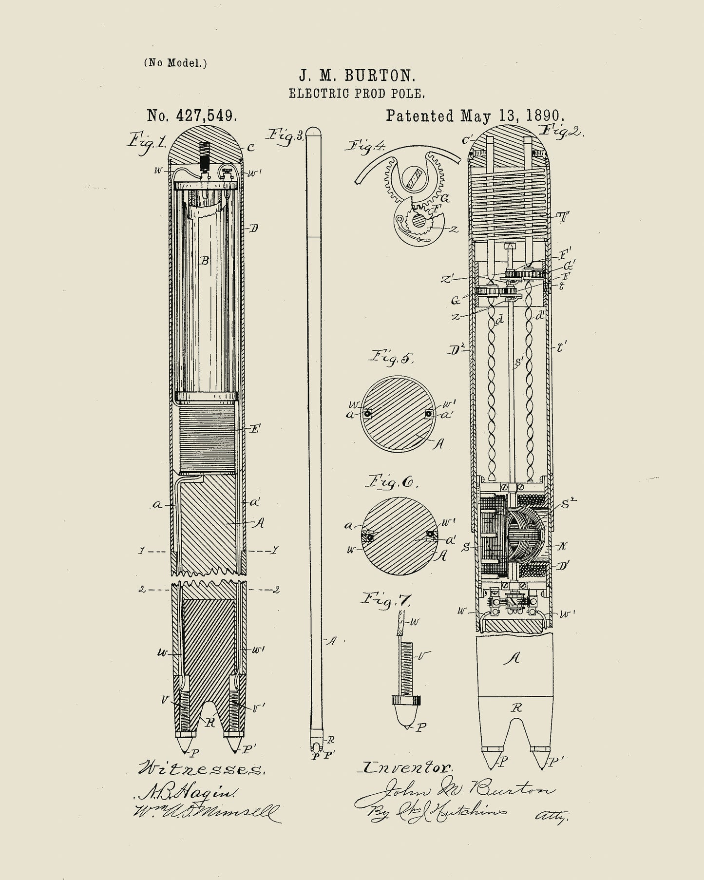 1890 Electric Prod Pole