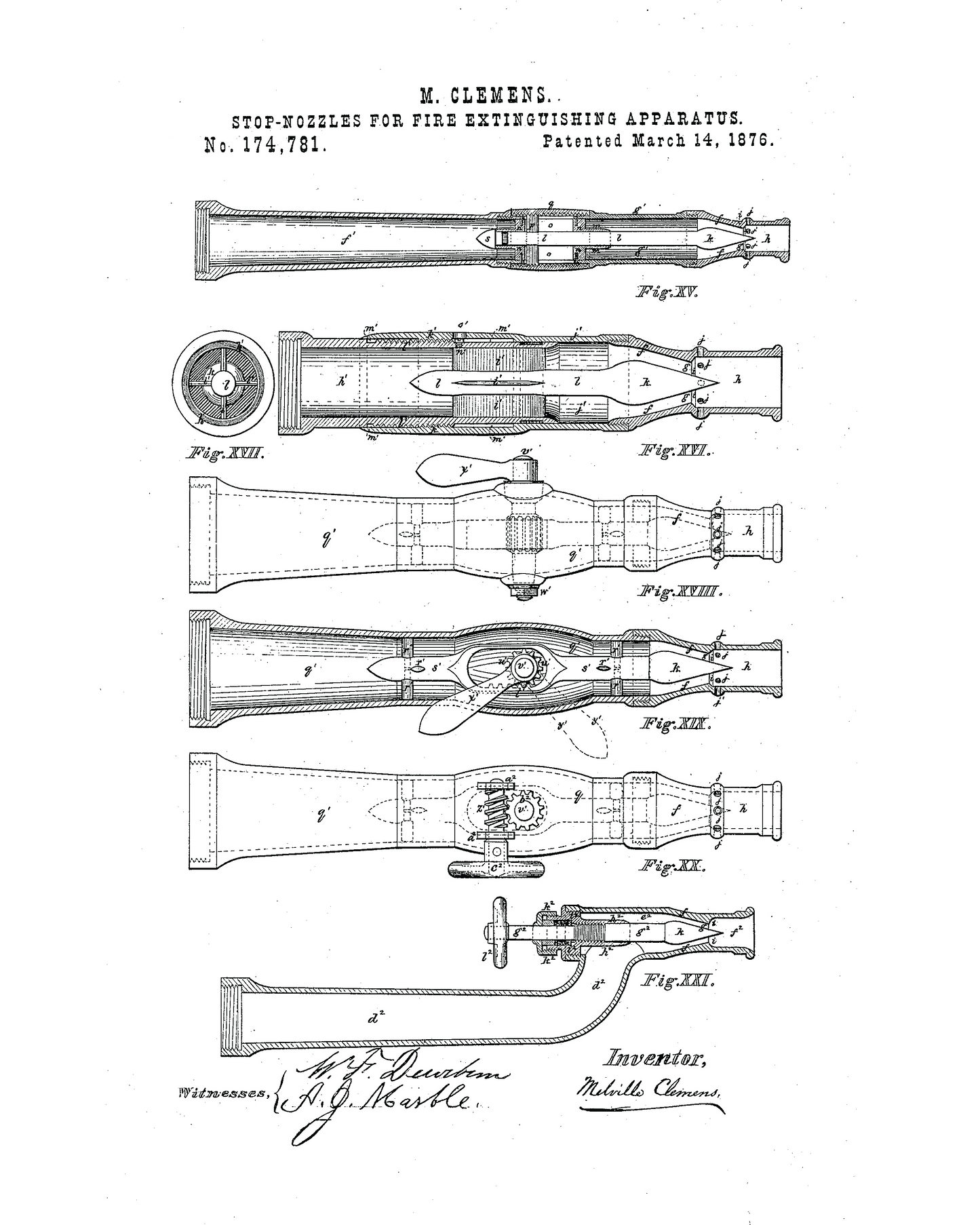 1872 Fire Hose Nozzles