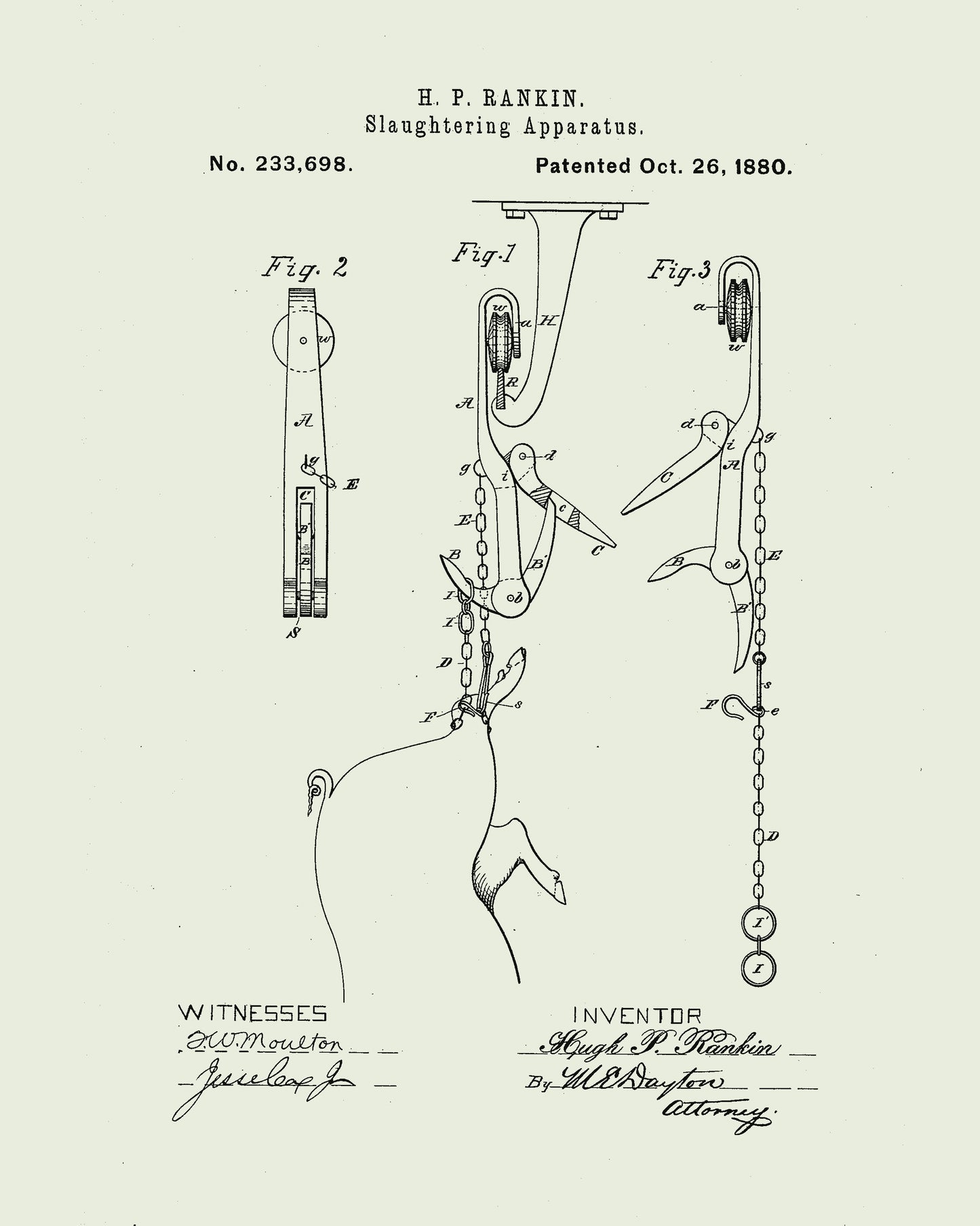 1880 Slaughtering Apparatus