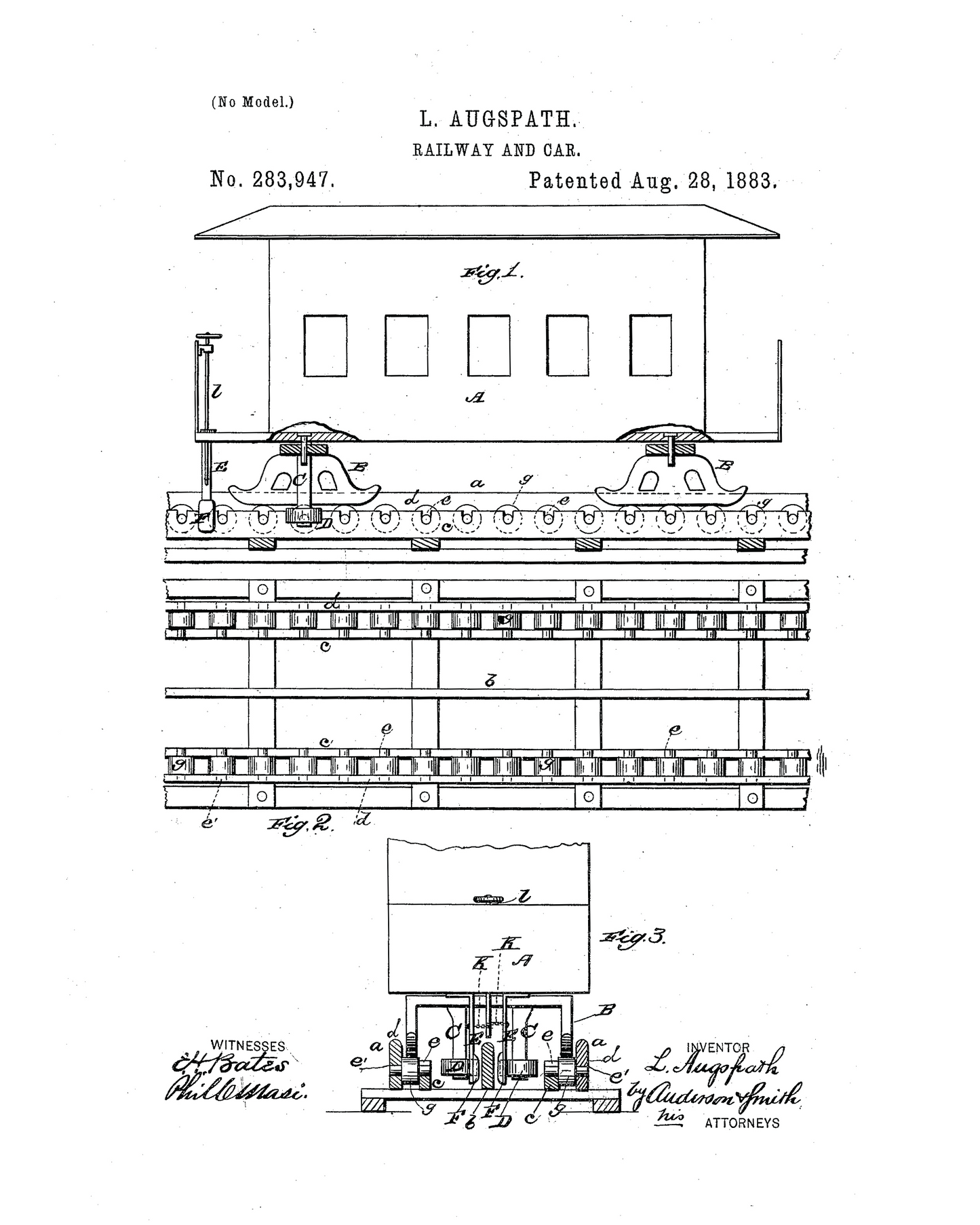 1883 Wheeled Railroad Track