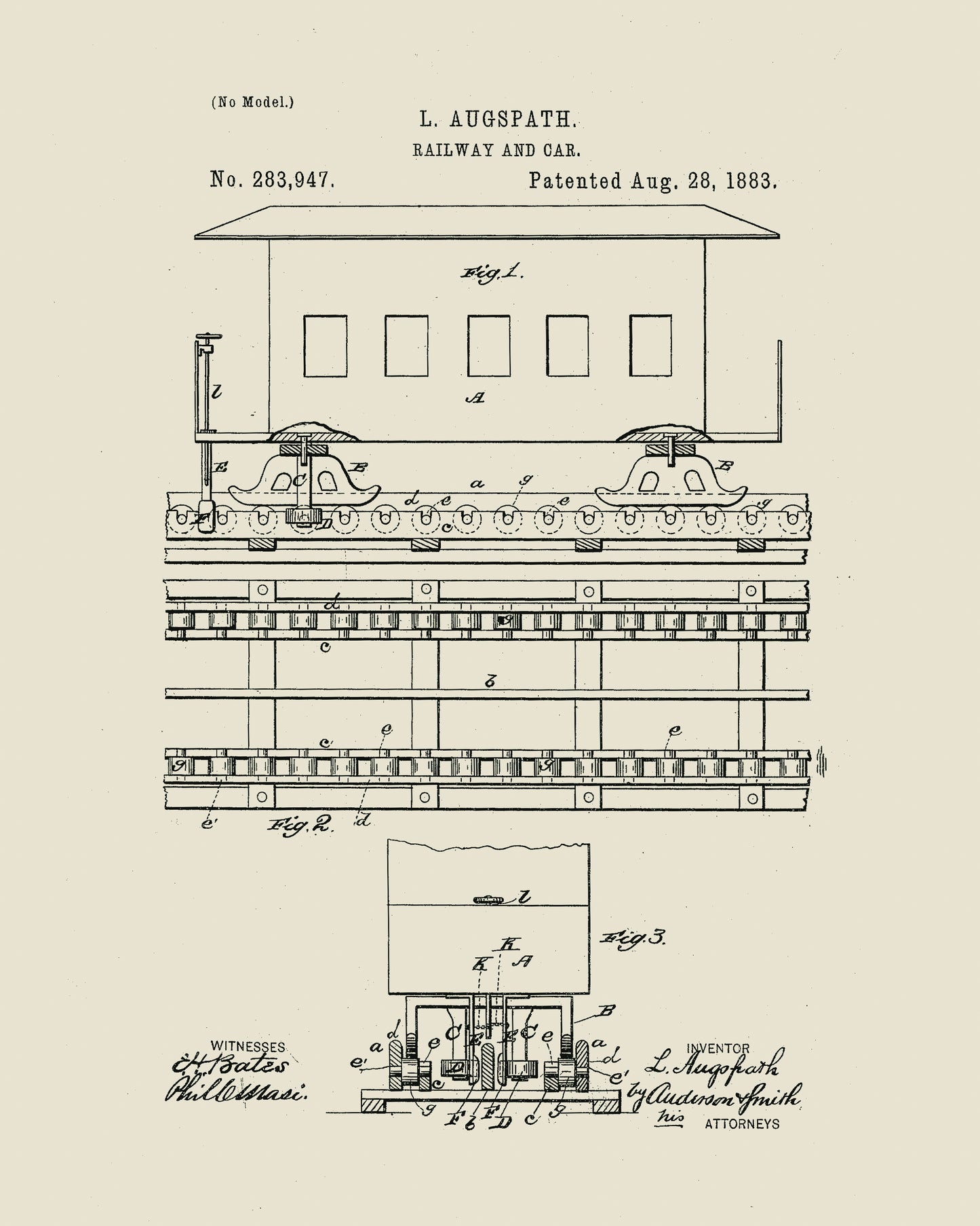 1883 Wheeled Railroad Track