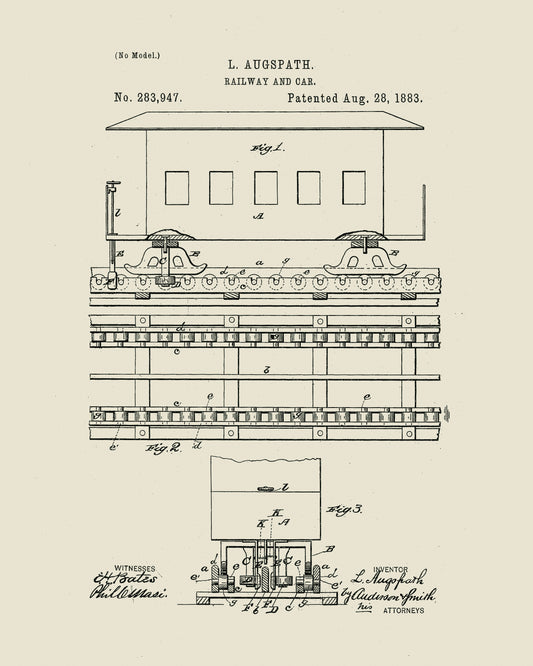 1883 Wheeled Railroad Track