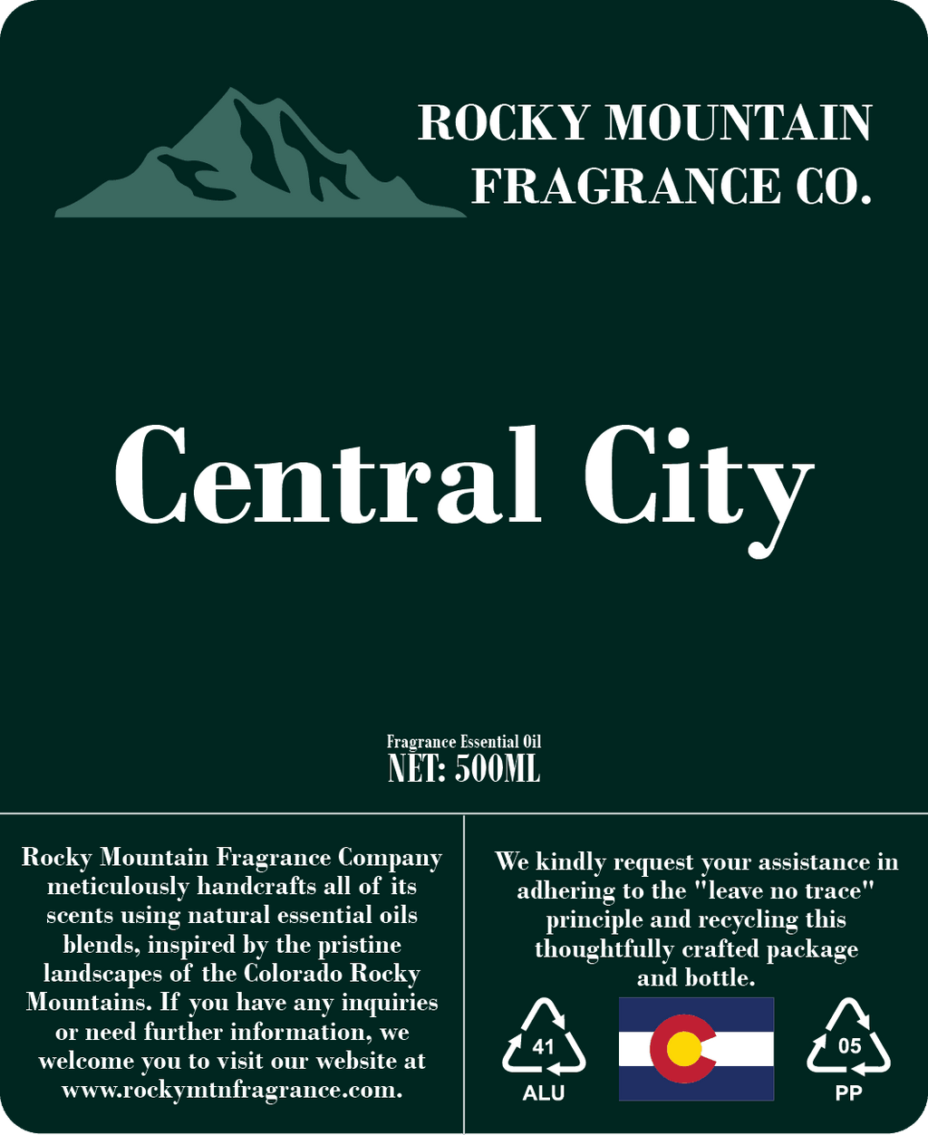 Central City Fragrance Oil - Rocky Mountain Fragrance Co.