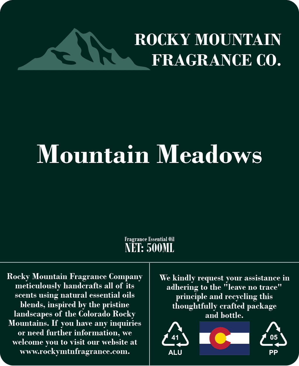 Mountain Meadows Fragrance Oil - Rocky Mountain Fragrance Co.