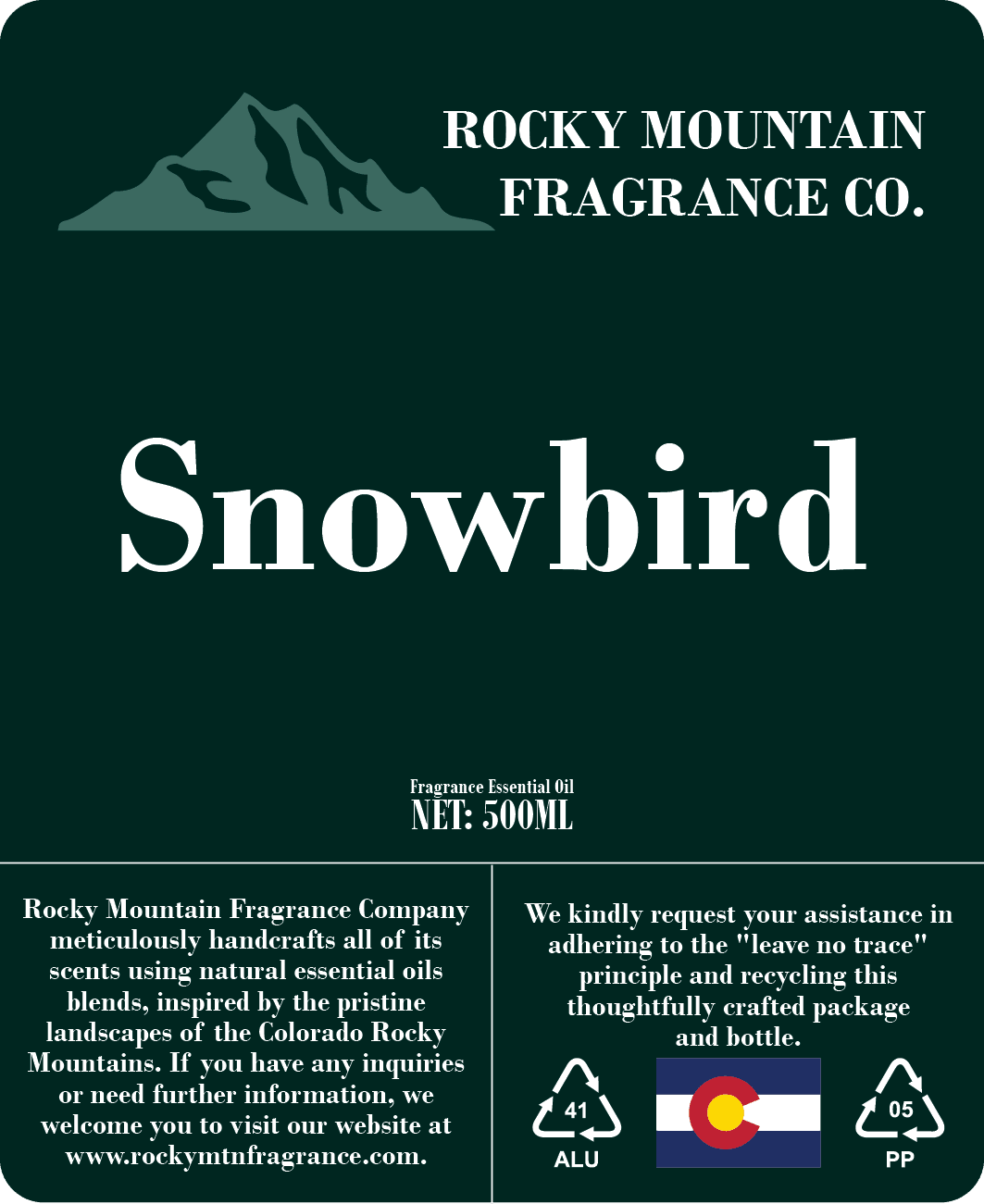 Snowbird Fragrance Oil - Rocky Mountain Fragrance Co.