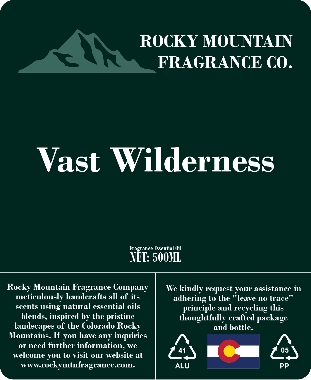 Vast Wilderness Fragrance Oil - Rocky Mountain Fragrance Co.